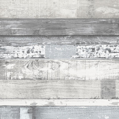 Modern Gray Charcoal Weathered Beachwood Wallpaper