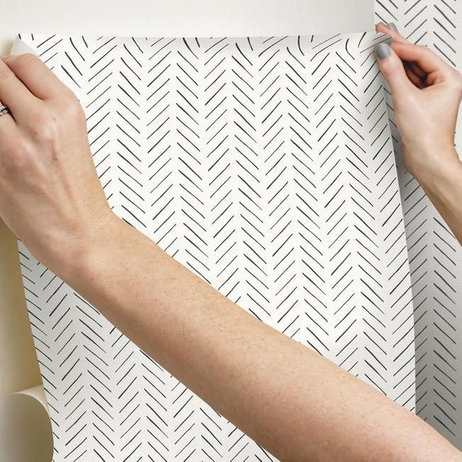 Pick-up sticks Chevron Peel and Stick Wallpaper