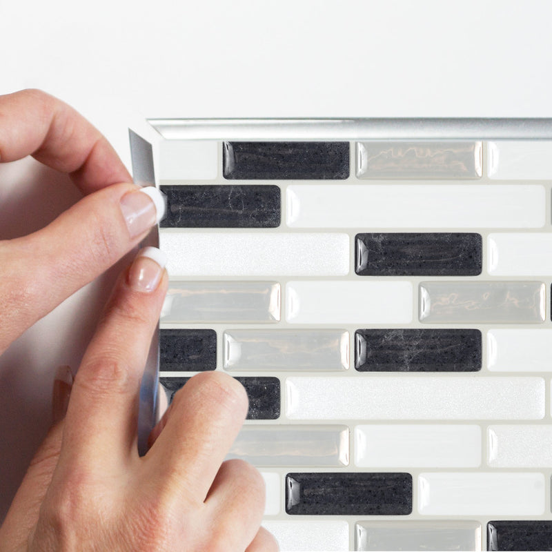 Smart Tiles Smart Edge Brillo Peel and Stick Finishing Edge Backsplash