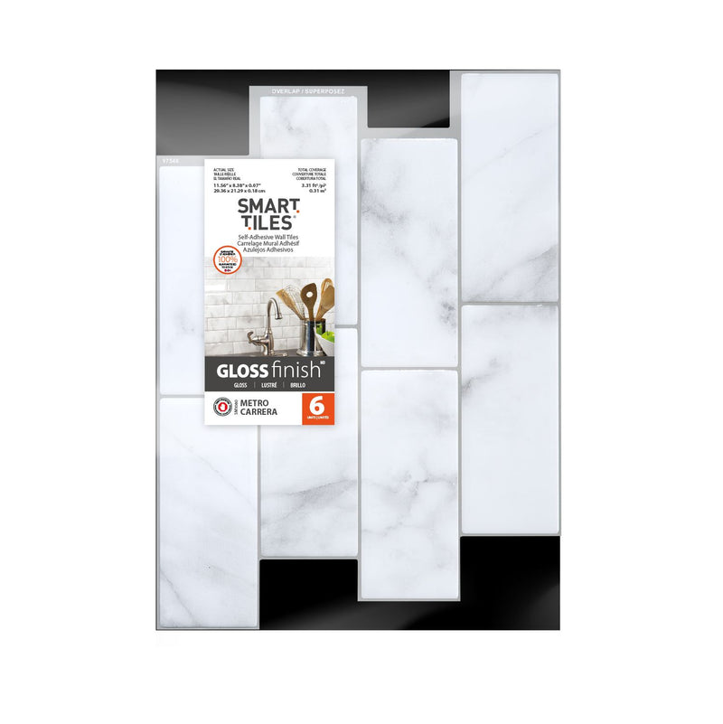 StickTILES Metro Carrera: azulejos adhesivos para pared