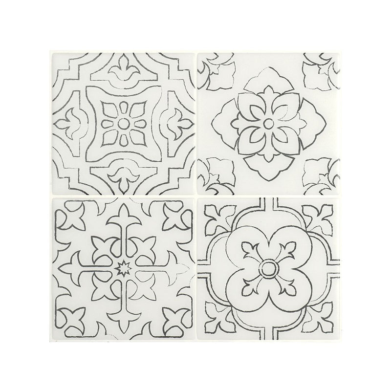Smart Tiles Vintage Giotto White Peel and Stick Backsplash