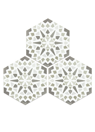 Ribera Peel & Stick Hexagon Floor Tiles